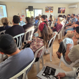 הרצאה ביום הפתוח. צילום: אוליבר גריפין